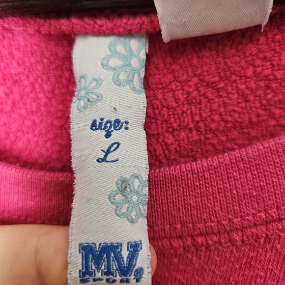 Johnson & Wales University Pink Crewneck Sweatshirt MV Sport Women’s Large JWU - Picture 5 of 10